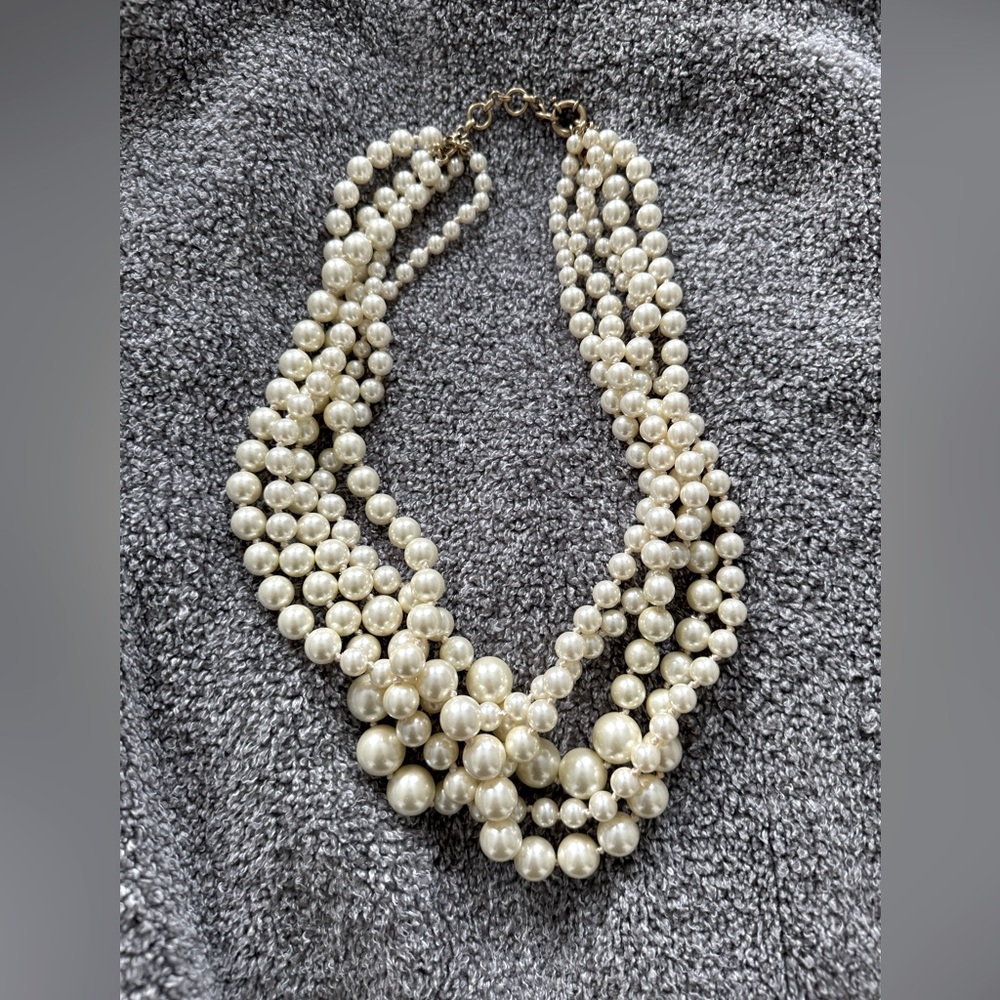 J. Crew Pearl Twisted Hammock Necklace
